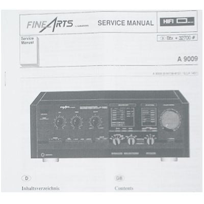 A9009 Service Manual für GRUNDIG Fine Arts Verstärker