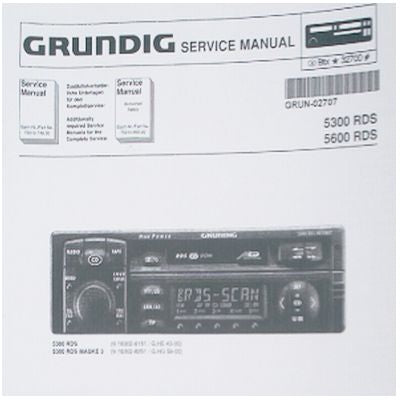 WKC5300 / 5600 RDS Service Manual - für GRUNDIG Autoradio