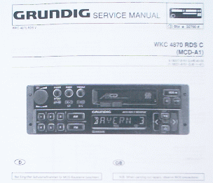 WKC4870 RDS C RDS Service Manual - für Autoradio GRUNDIG