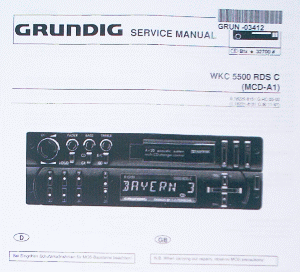 WKC5500 RDS C Service Manual - für Autoradio GRUNDIG