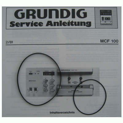 MCF100 Riemen SET für Hifi Cassettendeck von GRUNDIG