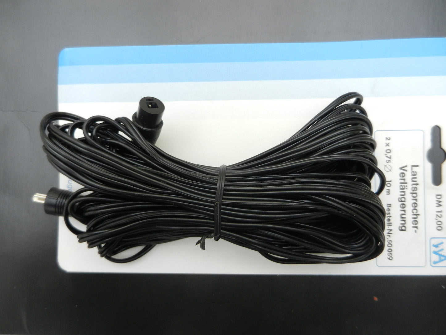 Lautsprecher Kabel 2 pol. ( Stecker - Kupplung ) 5m 0,75²