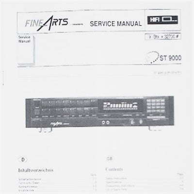 ST9000 Service Manual für GRUNDIG Hifi Fine Arts Tuner