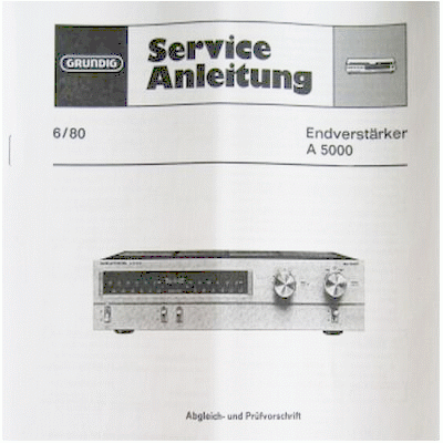 A5000 Service Manual - für GRUNDIG 100mm Hifi Verstärker