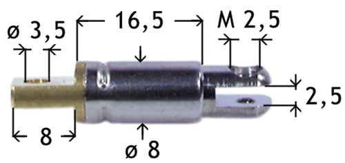 Antennen Fuß 8mm D / Antennenstabhalterung für Teleskopantennen Radiorecorder und Weltempfänger von GRUNDIG