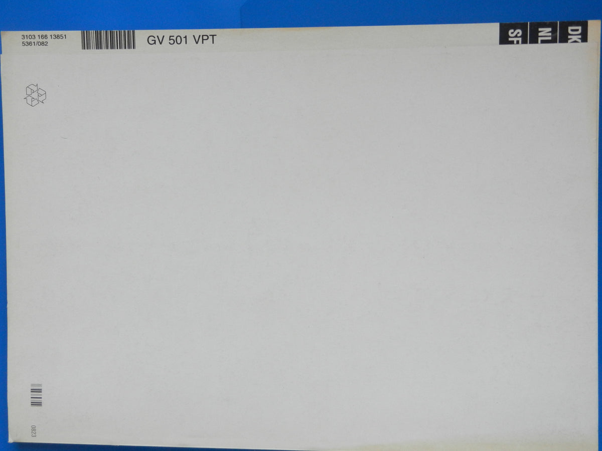 GV501 VPT Bedienungsanleitung für VHS Videorekorder von GRUNDIG