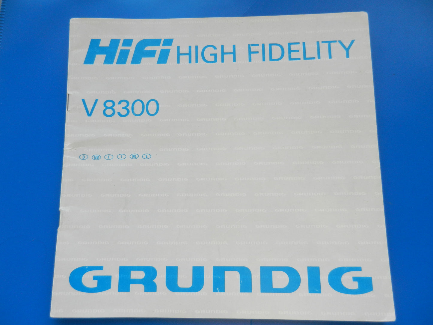 V8300 Hifi Bedienungsanleitung für GRUNDIG Hifi - Verstärker