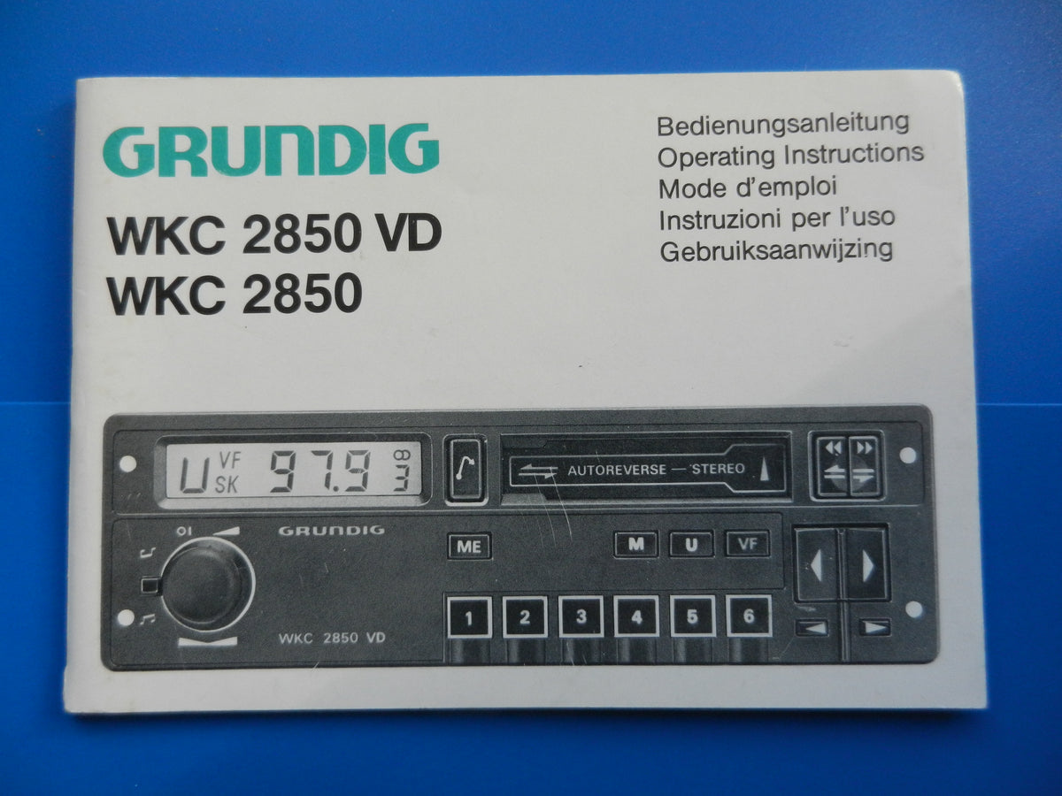 WKC2850VD GRUNDIG Bedienungsanleitung