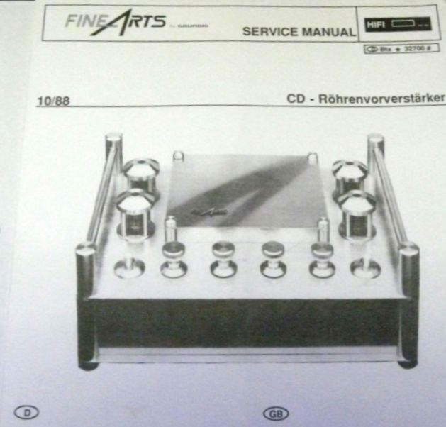 Fine Arts CD - Röhren Verstärker Service Manual - GRUNDIG