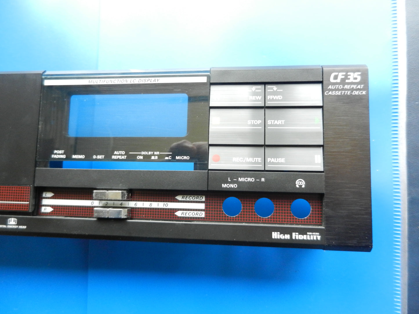 CF35 Frontplatte mit Cassettenfachmechanik für Hifi Cassettenrecorder von GRUNDIG