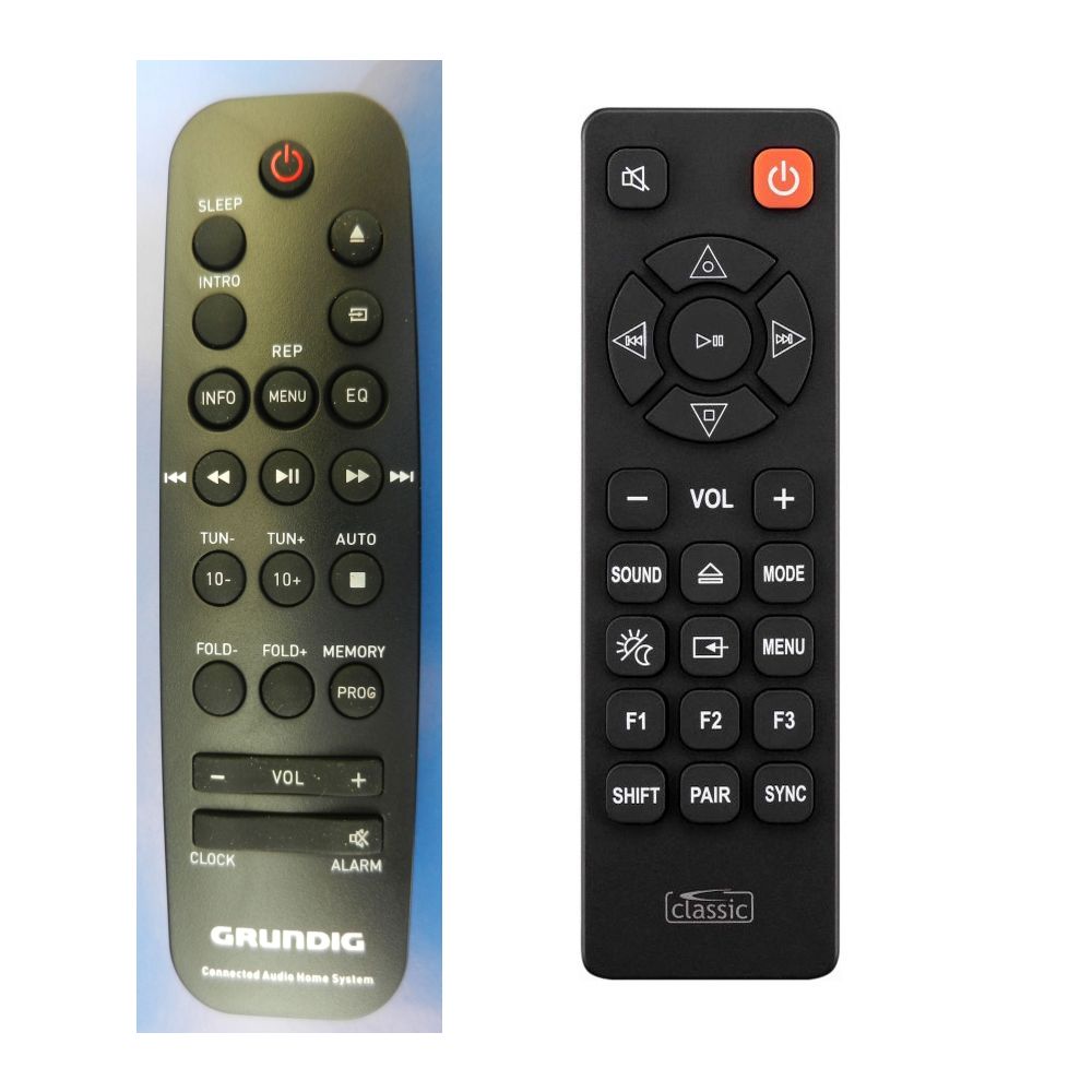 CMS2000 BT GRUNDIG Hifi Ersatz Fernbedienung in schwarz