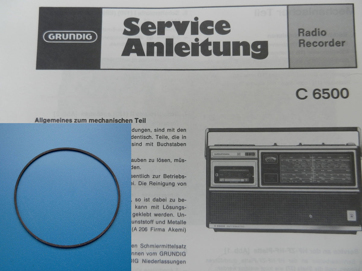 C8000 C6500 Zählwerk Riemen für Radiorecorder von GRUNDIG