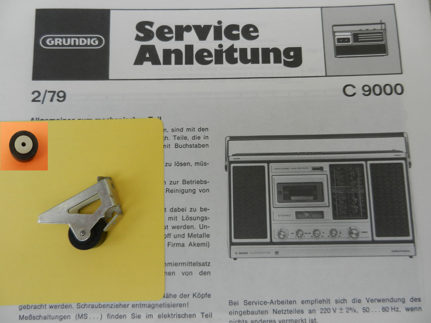C9000 Tonrolle für Hifi Radiorecorder von GRUNDIG
