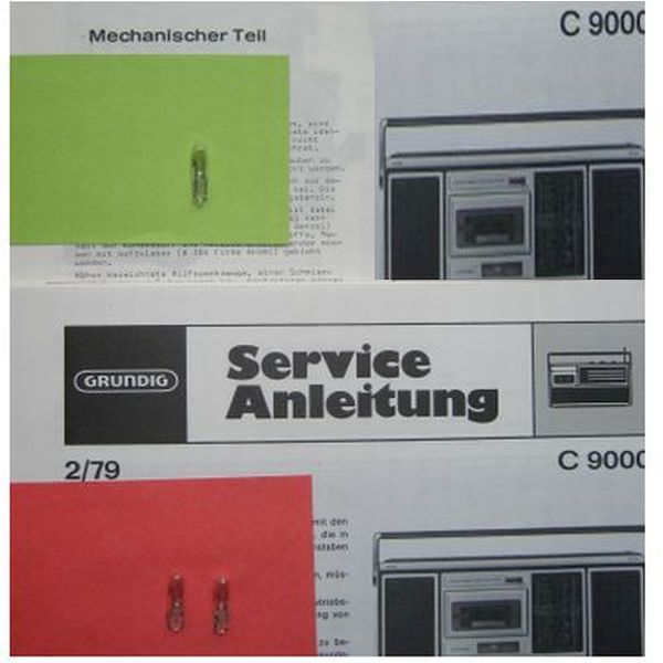 C 9000 Lämpchen SET für Radiorecorder GRUNDIG