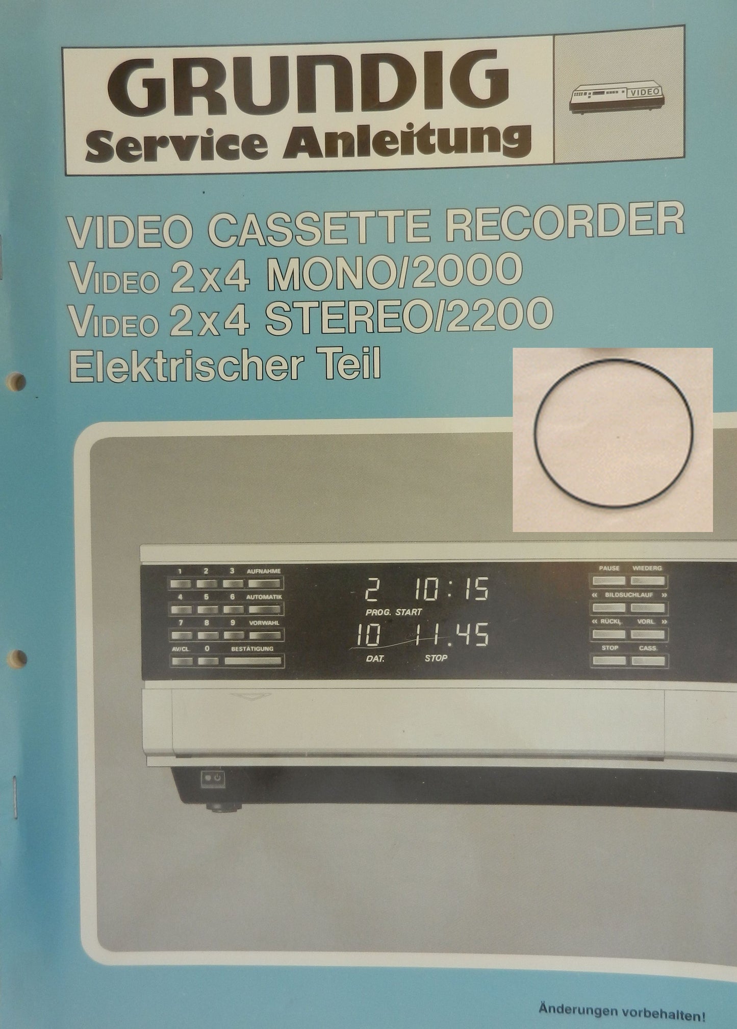 Grundig Antriebsriemen Video 2x4 2000