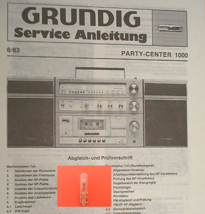 Party Center 1000 Lämpchen für PartyCenter GRUNDIG