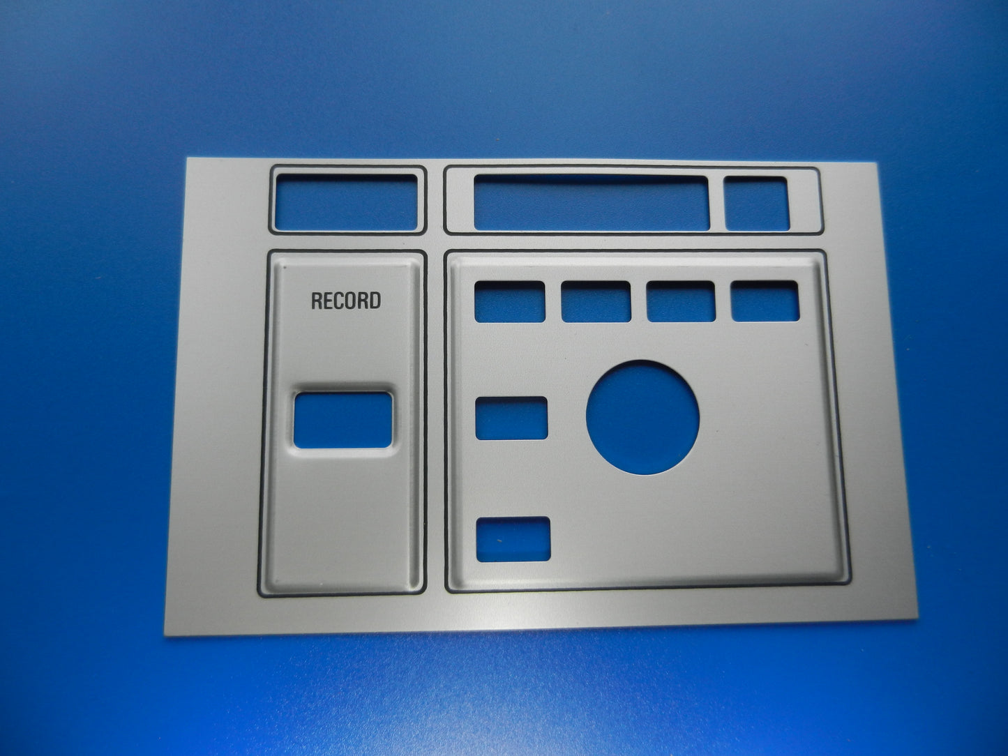 TK545 TK547 Tonband Schalter Zierblende, Alu-Blende in silber für TK von GRUNDIG