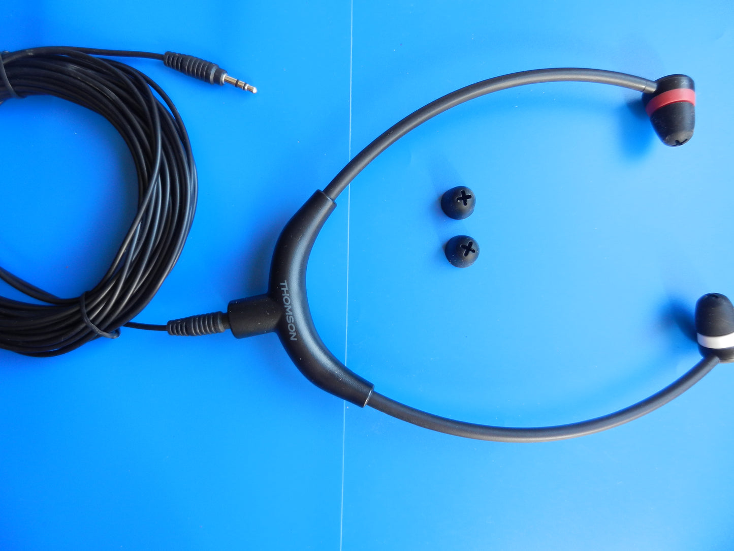 Kopfhörer MP3 THOMSON TV-Kinnbügel - Steto in Schwarz mit 5m Kabel steckbar