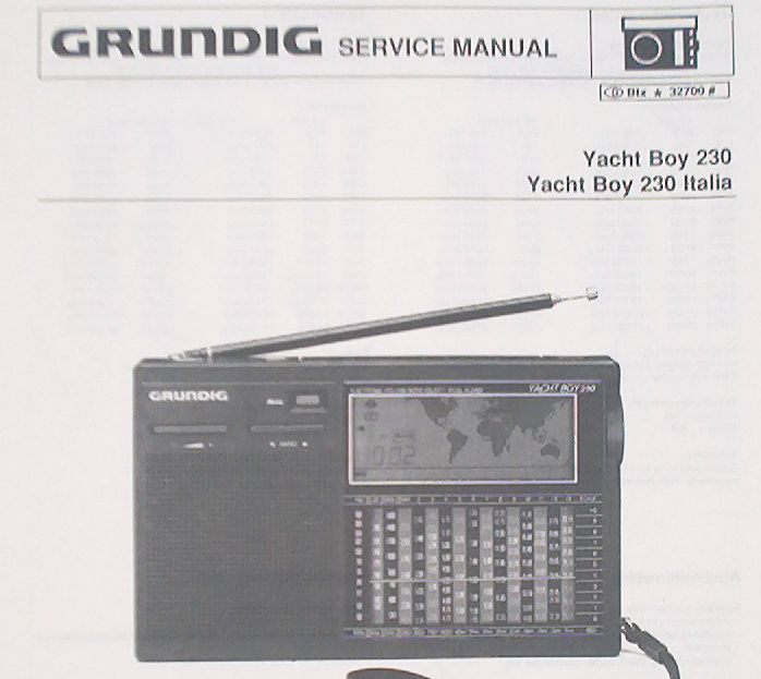 Yacht Boy 230 Service Manual für Weltempfänger von GRUNDIG