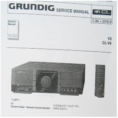 V3 Service Manual für GRUNDIG Hifi Verstärker