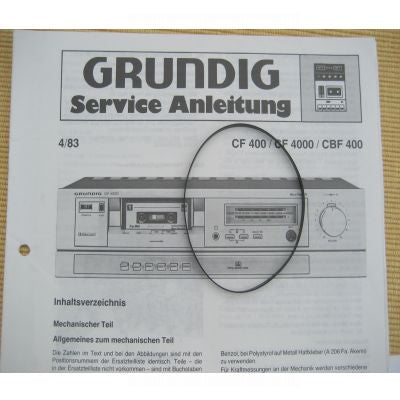 CF400, CF500 Capstan Flachriemen GRUNDIG