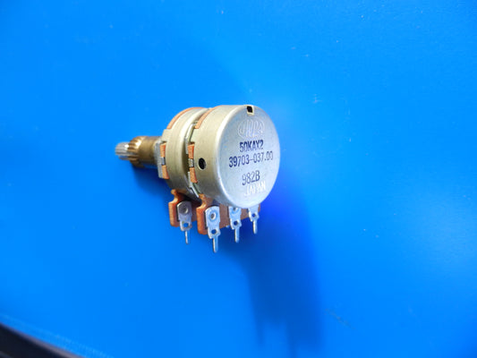 2x50K Aussteuerungs - Potentiometer 57mm lang für GRUNDIG Hifi Frontlader