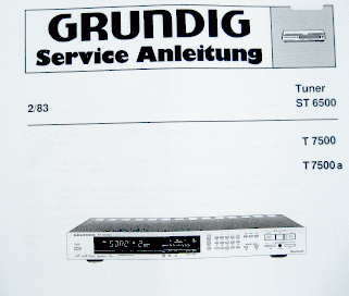 T7500 a / 6500 Hifi Tuner Service Manual - GRUNDIG