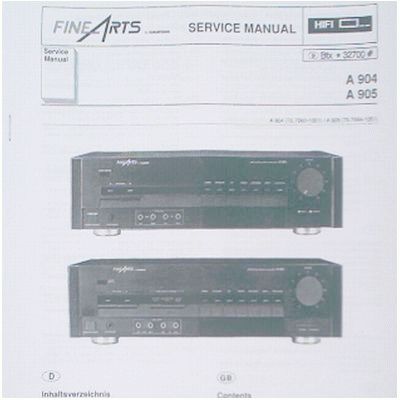 A904 / 905 Fine Arts Verstärker Service Manual - GRUNDIG