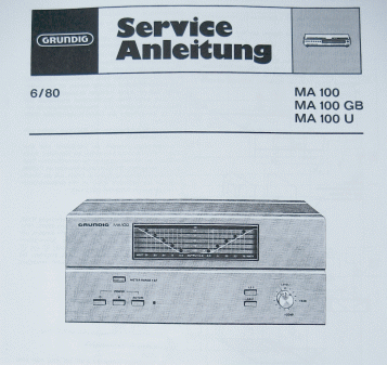 MA100 Service Manual -  für GRUNDIG mini Verstärker