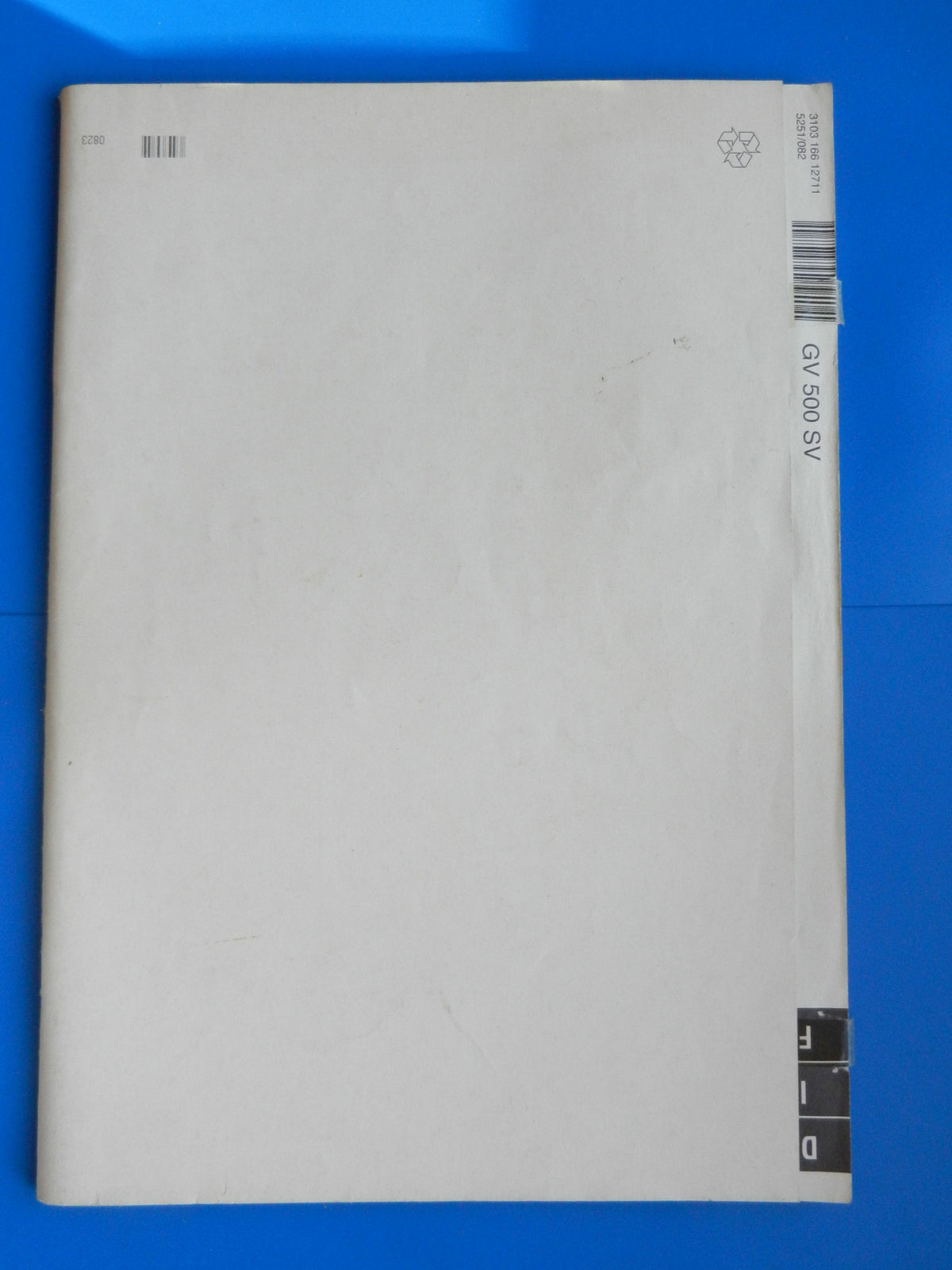 GV500 SV GV500SV Bedienungsanleitung für VHS Videorekorder von GRUNDIG