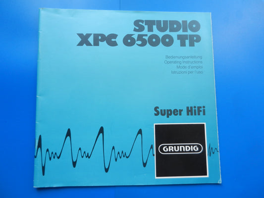 XPC6500TP Hifi Preceiver Original Bedienungsanleitung von GRUNDIG