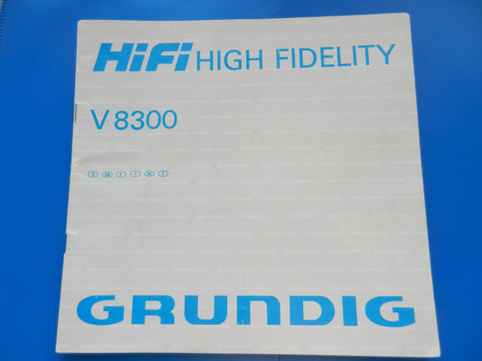 V8300 Hifi Bedienungsanleitung für GRUNDIG Hifi - Verstärker
