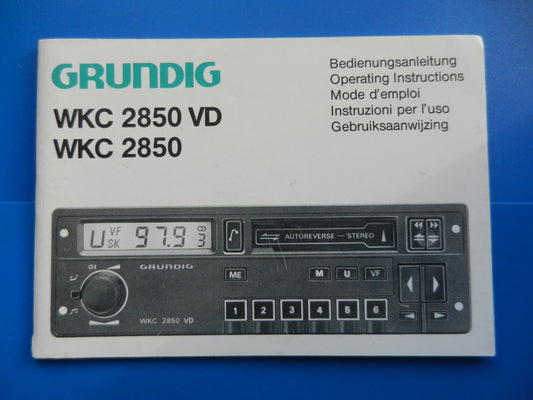 WKC2850VD GRUNDIG Bedienungsanleitung