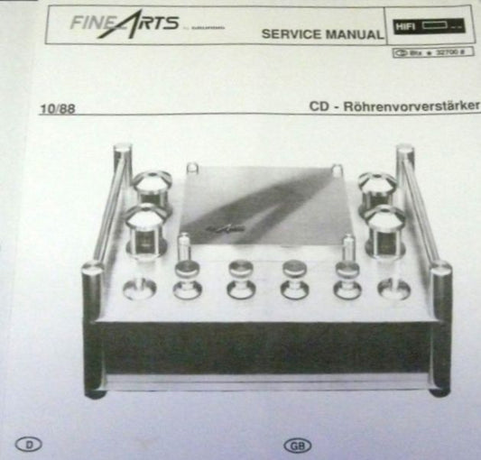 Fine Arts CD - Röhren Verstärker Service Manual -  GRUNDIG
