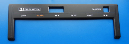 CN830 Bedienfeld Zierblende, Alu-Blende in schwarz für Hifi Decks von GRUNDIG
