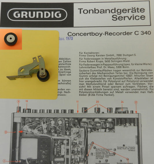 Tonrolle für C340 C 340 Concertboy Recorder von GRUNDIG