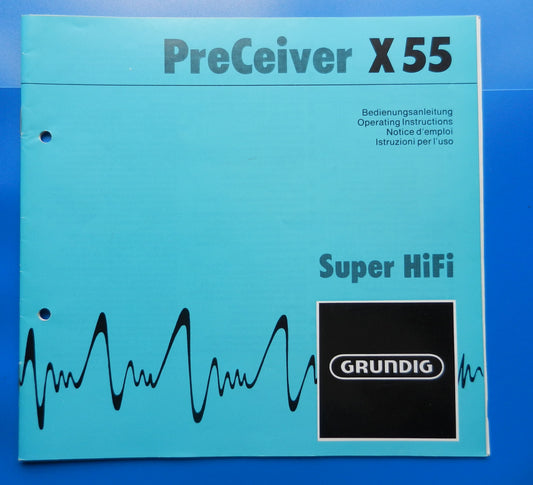 X55 Hifi Preceiver Original Bedienungsanleitung von GRUNDIG