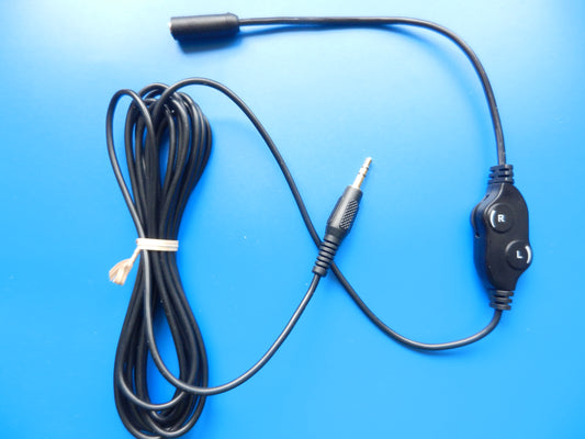 Lautstärkeregler für Kopfhörer mit getrennter Lautstärkeregelung mit 3m Kabel NEU