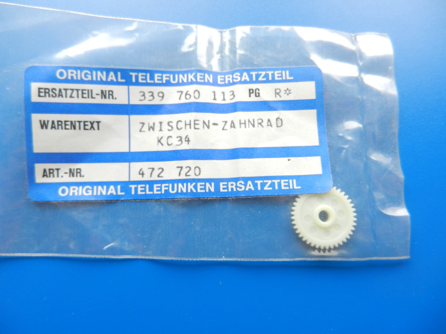 CR100 Zwischen Zahnrad für Telefunken Radiorecorder