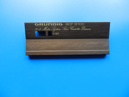 SCF6100 Alu Frontblende klein mit Tasten für Hifi Cassettenrecorder von GRUNDIG