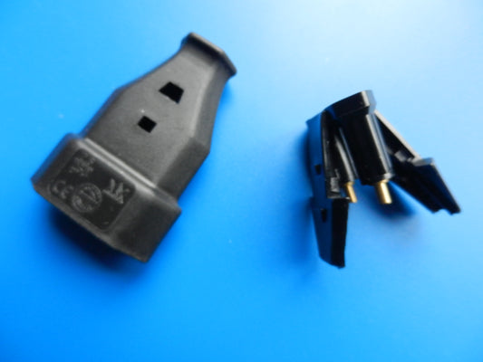 Eurokupplung 2 polig zum anlöten, schwarz