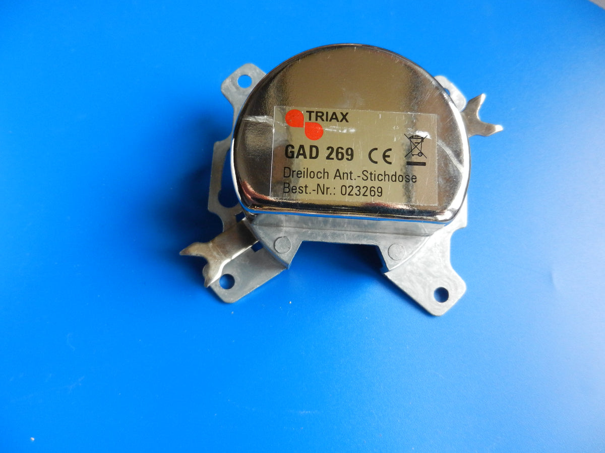 GAD269 Triax Antennen Steckdose 3-Loch Sat-Einzelsteckdose für SAT und terrestrischen Empfang