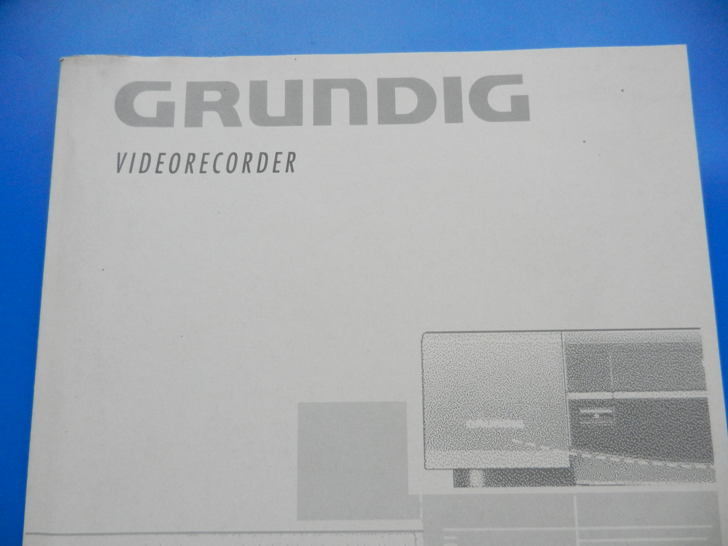 GV500 SV Bedienungsanleitung für VHS Videorekorder von GRUNDIG