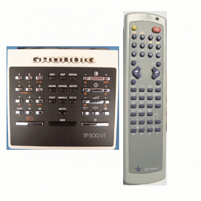TP400 / TP500 VT GRUNDIG Ersatz - Fernbedienung für GRUNDIG