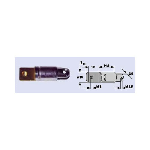 Antennen Fuß 10mm D 14,6mm Stablänge / Antennenstabhalterung für Teleskopantennen Radiorecorder und Weltempfänger von GRUNDIG