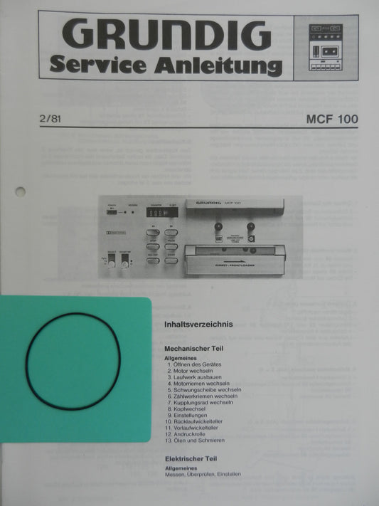 MCF100 MCF 100 Zählwerk Riemen GRUNDIG