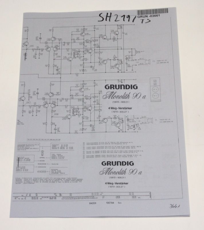 Schaltplan - Monolith 90a - 4 Wege - Aktiv Box – fernseh-panzer.de