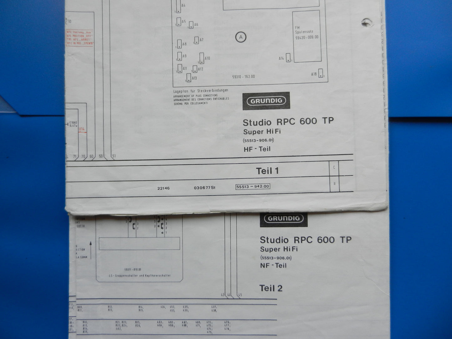 RPC600TP Hifi Studio Original Schaltplan von GRUNDIG