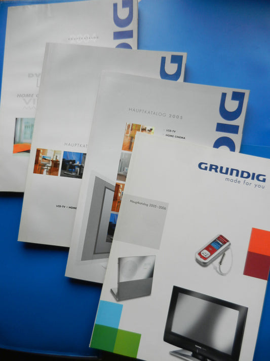 Revue 2004- 2006   4 Hauptkataloge von GRUNDIG, wie neu