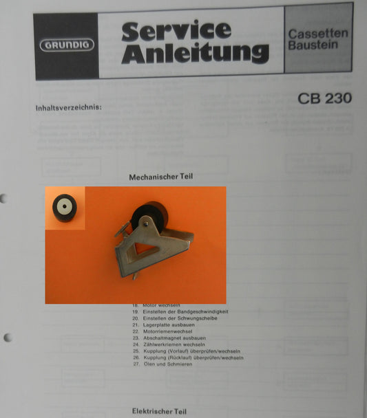 Tonrolle für CB230 CB230a TP Cassettendeck für Studio, RPC von GRUNDIG